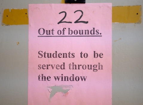 Students served through the window